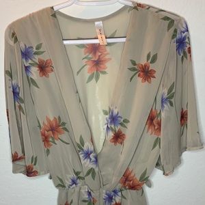 Cream romper/jumpsuit